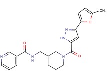 N-[(1-{[3-(5-methyl-2-furyl)-1H-pyrazol-5-yl]carbonyl}piperidin-3-yl)methyl]nicotinamide