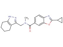 2-cyclopropyl-N-methyl-N-(4,5,6,7-tetrahydro-1H-indazol-3-ylmethyl)-1,3-benzoxazole-6-carboxamide
