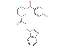 {1-[3-(1H-benzimidazol-1-yl)propanoyl]-3-piperidinyl}(4-chlorophenyl)methanone