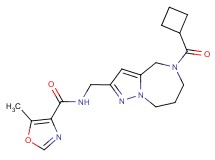 N-{[5-(cyclobutylcarbonyl)-5,6,7,8-tetrahydro-4H-pyrazolo[1,5-a][1,4]diazepin-2-yl]methyl}-5-methyl-1,3-oxazole-4-carboxamide