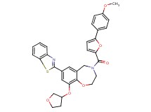 7-(1,3-benzothiazol-2-yl)-4-[5-(4-methoxyphenyl)-2-furoyl]-9-(tetrahydro-3-furanyloxy)-2,3,4,5-tetrahydro-1,4-benzoxazepine