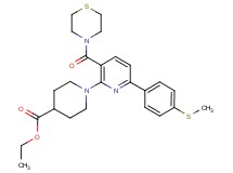 ethyl 1-[6-[4-(methylthio)phenyl]-3-(4-thiomorpholinylcarbonyl)-2-pyridinyl]-4-piperidinecarboxylate
