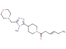 4-[(5-{1-[(3E)-hex-3-enoyl]piperidin-4-yl}-4-methyl-4H-1,2,4-triazol-3-yl)methyl]morpholine