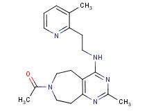 7-acetyl-2-methyl-N-[2-(3-methylpyridin-2-yl)ethyl]-6,7,8,9-tetrahydro-5H-pyrimido[4,5-d]azepin-4-amine