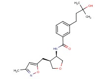 3-(3-hydroxy-3-methylbutyl)-N-{(3R*,4S*)-4-[(3-methyl-5-isoxazolyl)methyl]tetrahydro-3-furanyl}benzamide