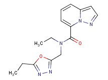 N-ethyl-N-[(5-ethyl-1,3,4-oxadiazol-2-yl)methyl]pyrazolo[1,5-a]pyridine-7-carboxamide