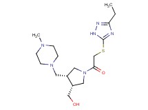 {(3R*,4R*)-1-{[(3-ethyl-1H-1,2,4-triazol-5-yl)thio]acetyl}-4-[(4-methylpiperazin-1-yl)methyl]pyrrolidin-3-yl}methanol