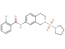 2-chloro-N-[2-(1-pyrrolidinylsulfonyl)-1,2,3,4-tetrahydro-7-isoquinolinyl]benzamide