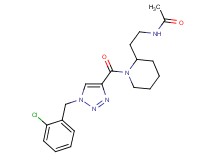 N-[2-(1-{[1-(2-chlorobenzyl)-1H-1,2,3-triazol-4-yl]carbonyl}-2-piperidinyl)ethyl]acetamide