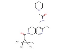 N-({3-methyl-7-[(2,2,3,3-tetramethylcyclopropyl)carbonyl]-5,6,7,8-tetrahydro-2,7-naphthyridin-4-yl}methyl)-2-(1-piperidinyl)acetamide