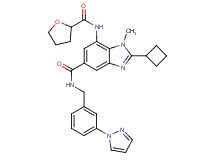 2-cyclobutyl-1-methyl-N-[3-(1H-pyrazol-1-yl)benzyl]-7-[(tetrahydro-2-furanylcarbonyl)amino]-1H-benzimidazole-5-carboxamide