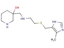 3-{[(2-{[(4-methyl-1H-imidazol-5-yl)methyl]thio}ethyl)amino]methyl}piperidin-3-ol