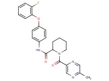 N-[4-(2-fluorophenoxy)phenyl]-1-[(5-methyl-2-pyrazinyl)carbonyl]-2-piperidinecarboxamide