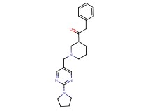 2-phenyl-1-(1-{[2-(1-pyrrolidinyl)-5-pyrimidinyl]methyl}-3-piperidinyl)ethanone