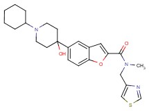 5-(1-cyclohexyl-4-hydroxy-4-piperidinyl)-N-methyl-N-(1,3-thiazol-4-ylmethyl)-1-benzofuran-2-carboxamide