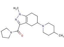 1-methyl-5-(4-methyl-1-piperidinyl)-3-(1-pyrrolidinylcarbonyl)-4,5,6,7-tetrahydro-1H-indazole