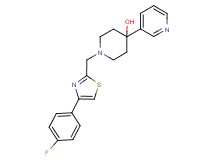 1-{[4-(4-fluorophenyl)-1,3-thiazol-2-yl]methyl}-4-pyridin-3-ylpiperidin-4-ol