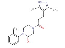 4-[3-(3,5-dimethyl-1H-pyrazol-4-yl)propanoyl]-1-(2-methylphenyl)-2-piperazinone