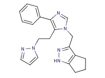 3-({4-phenyl-5-[2-(1H-pyrazol-1-yl)ethyl]-1H-imidazol-1-yl}methyl)-1,4,5,6-tetrahydrocyclopenta[c]pyrazole