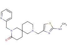 8-{[2-(methylamino)-1,3-thiazol-4-yl]methyl}-2-(pyridin-2-ylmethyl)-2,8-diazaspiro[5.5]undecan-3-one