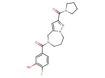 2-fluoro-5-{[2-(pyrrolidin-1-ylcarbonyl)-7,8-dihydro-4H-pyrazolo[1,5-a][1,4]diazepin-5(6H)-yl]carbonyl}phenol
