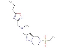 1-[5-(ethylsulfonyl)-4,5,6,7-tetrahydropyrazolo[1,5-a]pyrazin-2-yl]-N-methyl-N-[(5-propyl-1,2,4-oxadiazol-3-yl)methyl]methanamine