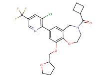 7-[3-chloro-5-(trifluoromethyl)-2-pyridinyl]-4-(cyclobutylcarbonyl)-9-(tetrahydro-2-furanylmethoxy)-2,3,4,5-tetrahydro-1,4-benzoxazepine