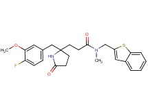 N-(1-benzothien-2-ylmethyl)-3-[2-(4-fluoro-3-methoxybenzyl)-5-oxo-2-pyrrolidinyl]-N-methylpropanamide