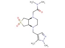 2-[(4aR*,7aS*)-4-[(1,5-dimethyl-1H-pyrazol-4-yl)methyl]-6,6-dioxidohexahydrothieno[3,4-b]pyrazin-1(2H)-yl]-N,N-dimethylacetamide