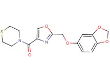 4-({2-[(1,3-benzodioxol-5-yloxy)methyl]-1,3-oxazol-4-yl}carbonyl)thiomorpholine
