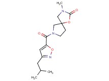 7-[(3-isobutyl-5-isoxazolyl)carbonyl]-3-methyl-1-oxa-3,7-diazaspiro[4.4]nonan-2-one
