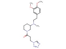 N-[2-(3,4-dimethoxyphenyl)ethyl]-N-methyl-1-[3-(1H-tetrazol-1-yl)propanoyl]-3-piperidinamine
