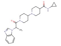 1'-[2-(1H-benzimidazol-1-yl)propanoyl]-N-cyclopropyl-1,4'-bipiperidine-4-carboxamide