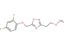 5-[(2,4-difluorophenoxy)methyl]-3-(2-methoxyethyl)-1,2,4-oxadiazole