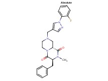 (3S,9aR)-3-benzyl-8-{[1-(2-fluorophenyl)-1H-pyrazol-4-yl]methyl}-2-methyltetrahydro-2H-pyrazino[1,2-a]pyrazine-1,4(3H,6H)-dione