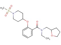 N-ethyl-2-{[1-(methylsulfonyl)-4-piperidinyl]oxy}-N-(tetrahydro-2-furanylmethyl)benzamide