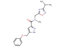 N-[(3-isopropyl-1,2,4-oxadiazol-5-yl)methyl]-N-methyl-5-(phenoxymethyl)-1H-pyrazole-3-carboxamide