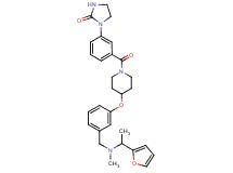 1-(3-{[4-(3-{[[1-(2-furyl)ethyl](methyl)amino]methyl}phenoxy)-1-piperidinyl]carbonyl}phenyl)-2-imidazolidinone