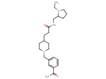 3-[1-(3-acetylbenzyl)-4-piperidinyl]-N-[(1-ethyl-2-pyrrolidinyl)methyl]propanamide