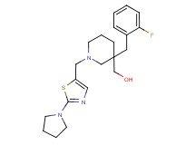 (3-(2-fluorobenzyl)-1-{[2-(1-pyrrolidinyl)-1,3-thiazol-5-yl]methyl}-3-piperidinyl)methanol
