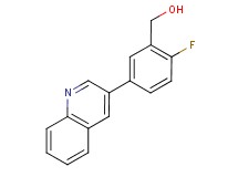 (2-fluoro-5-quinolin-3-ylphenyl)methanol