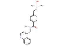 4-(3-hydroxy-3-methylbutyl)-N-methyl-N-(4-quinolinylmethyl)benzamide