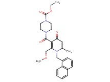 ethyl 4-{[2-(methoxymethyl)-6-methyl-1-(1-naphthylmethyl)-4-oxo-1,4-dihydro-3-pyridinyl]carbonyl}-1-piperazinecarboxylate
