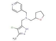 1-(4-chloro-3-methyl-1H-pyrazol-5-yl)-N-(pyridin-4-ylmethyl)-N-(tetrahydrofuran-2-ylmethyl)methanamine