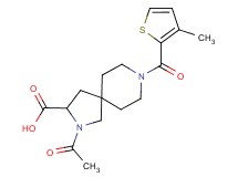 2-acetyl-8-[(3-methyl-2-thienyl)carbonyl]-2,8-diazaspiro[4.5]decane-3-carboxylic acid