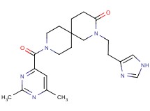 9-[(2,6-dimethylpyrimidin-4-yl)carbonyl]-2-[2-(1H-imidazol-4-yl)ethyl]-2,9-diazaspiro[5.5]undecan-3-one