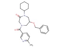 6-(benzyloxy)-1-cyclohexyl-4-[(6-methyl-3-pyridinyl)carbonyl]-1,4-diazepan-2-one