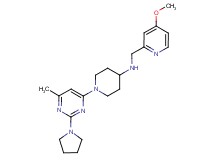 N-[(4-methoxypyridin-2-yl)methyl]-1-(6-methyl-2-pyrrolidin-1-ylpyrimidin-4-yl)piperidin-4-amine