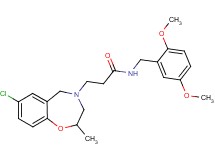 3-(7-chloro-2-methyl-2,3-dihydro-1,4-benzoxazepin-4(5H)-yl)-N-(2,5-dimethoxybenzyl)propanamide
