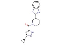 2-{1-[(3-cyclopropyl-1H-pyrazol-5-yl)carbonyl]-3-piperidinyl}-1H-benzimidazole